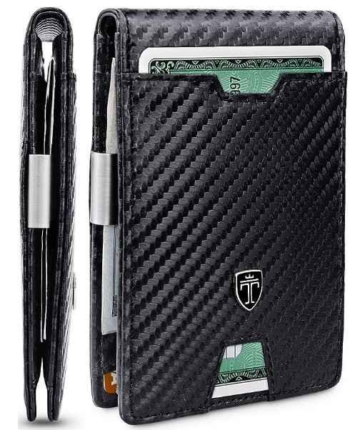 TRAVANDO Men’s Slim Wallet with Money Clip